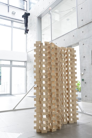   
		Figure 7: Brick wall structure constructed by the CU-Brick robot	 
